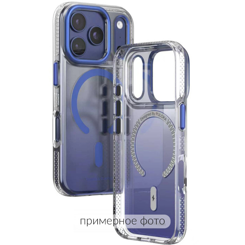 Фото Чехол TPU+PC Puloka Resplendent with Magnetic Safe для Apple iPhone 17 (6.3") (Blue) на vchehle.ua