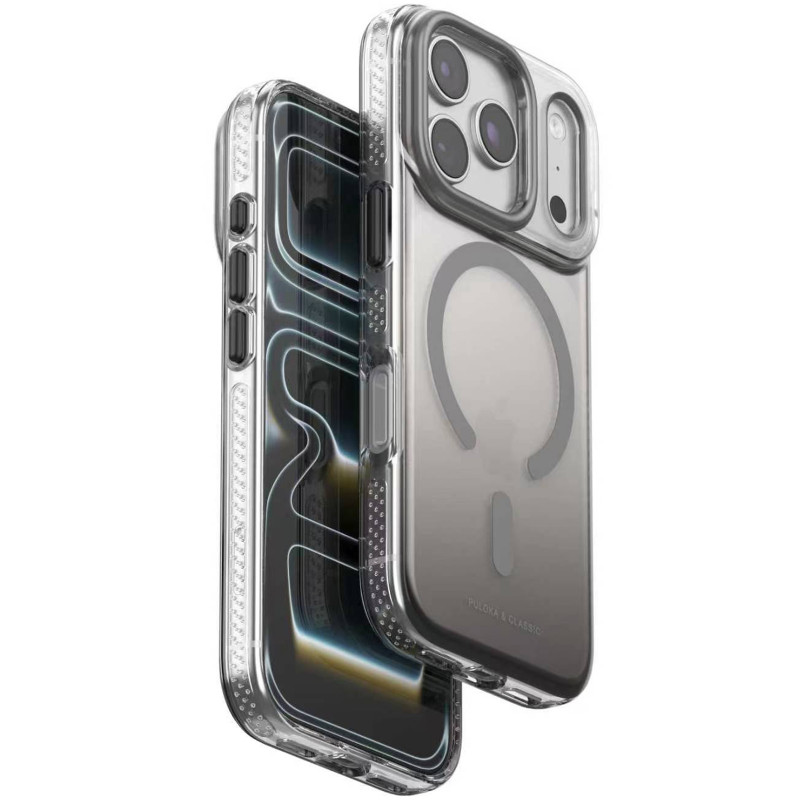 Чохол TPU+PC Puloka Resplendent with Magnetic Safe для Apple iPhone 17 Pro Max (6.9") (Dark Grey)