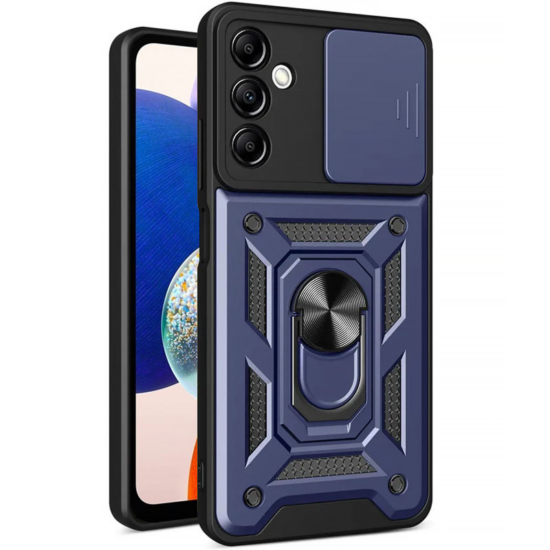 Ударопрочный чехол Ummi Camshield Serge Ring для Samsung Galaxy M52 (Синий / Navy)