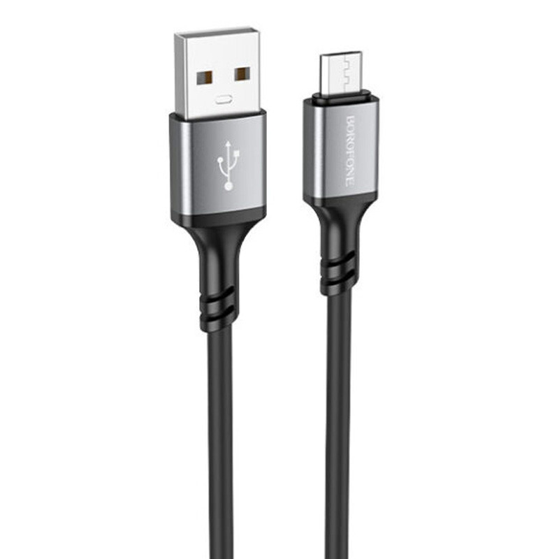 Дата кабель Borofone BX83 Famous USB to MicroUSB 2.4A (1m) (Black)