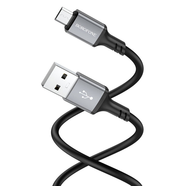 Фото Дата кабель Borofone BX83 Famous USB to MicroUSB 2.4A (1m) (Black) в маназині vchehle.ua