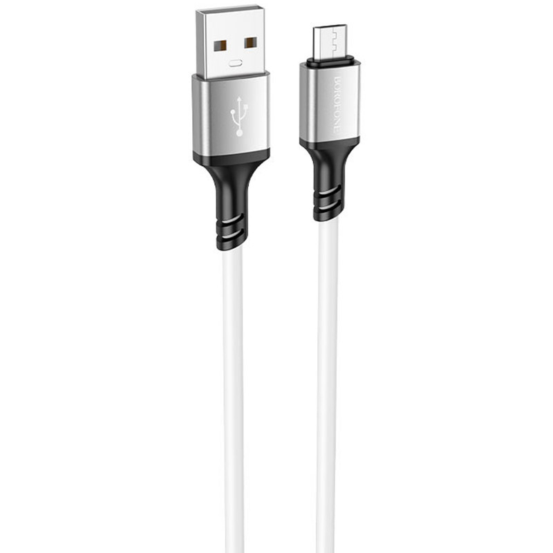 Дата кабель Borofone BX83 Famous USB to MicroUSB 2.4A (1m) (White)