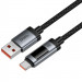 Фото Дата кабель Hoco U148 Lord with display USB to Type-C 100W (1.2m) (Black) в магазине vchehle.ua