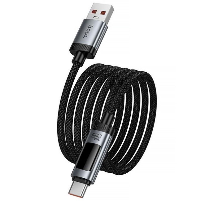 Заказать Дата кабель Hoco U148 Lord with display USB to Type-C 100W (1.2m) (Black) на vchehle.ua