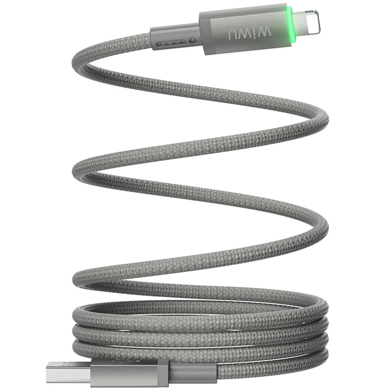 Фото Дата кабель WIWU C081 Maglink USB to Lightning 12W (1m) (Grey) на vchehle.ua