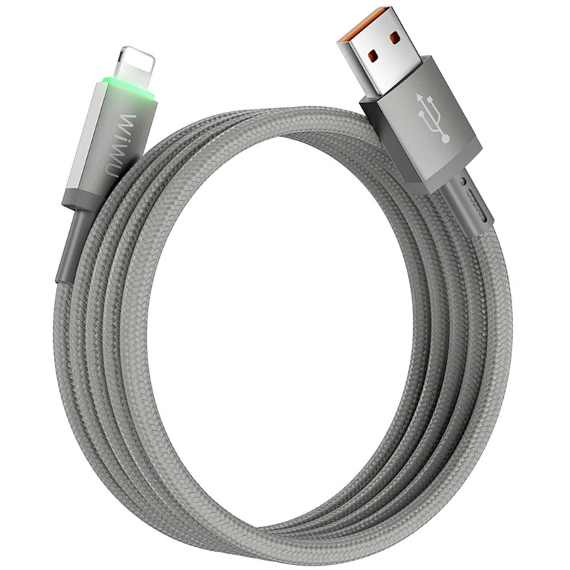 Фото Дата кабель WIWU C081 Maglink USB to Lightning 12W (1m) (Grey) в магазине vchehle.ua