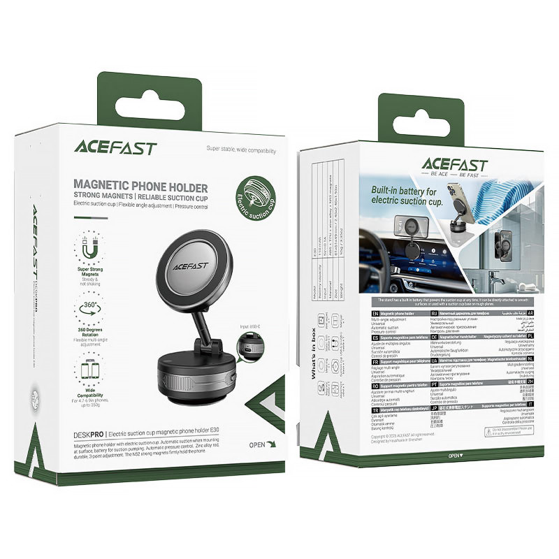 Замовити Магнітний тримач для телефону Acefast E30 Auto Fix 360° (Metal gray) на vchehle.ua