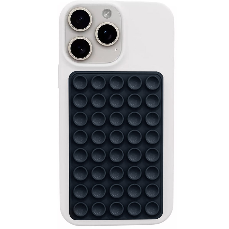 Тримач-присоска для телефону Double Side Silicone 100*64мм (Dark Gray)