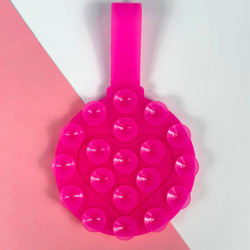 Фото Держатель-присоска для телефона Double Side Silicone with a Strap (Barbie Pink) на vchehle.ua