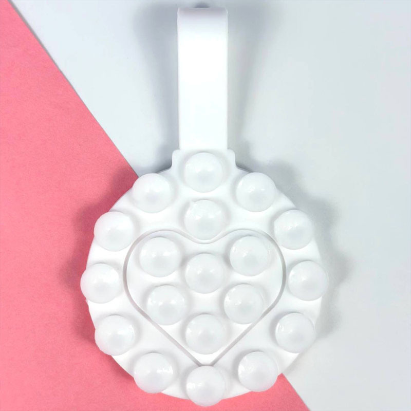 Фото Держатель-присоска для телефона Double Side Silicone with a Strap (White) на vchehle.ua