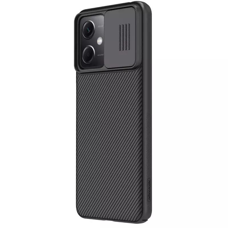 Фото Карбонова накладка Nillkin Camshield (шторка на камеру) на Xiaomi Poco X5 5G / Redmi Note 12 5G (Чорний / Black) в маназині vchehle.ua