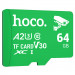 Карта пам'яті Hoco microSDXC Class 10 - 64GB (без адаптера) (Green)