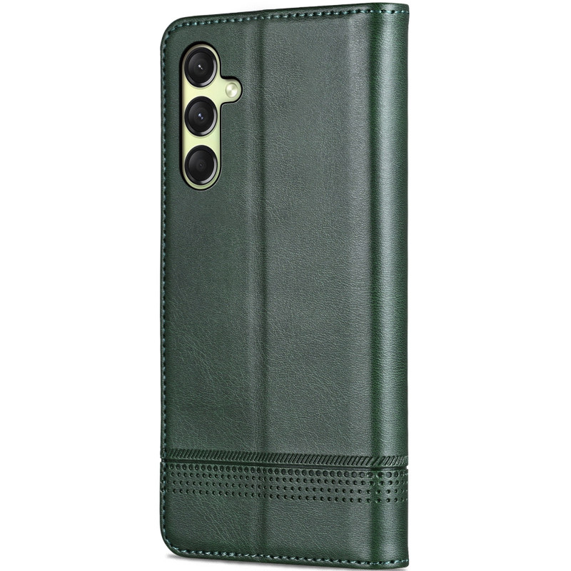 Фото Шкіряний чохол-книжка AZNS Classic series на Samsung Galaxy A16 4G/5G (Dark Green) на vchehle.ua