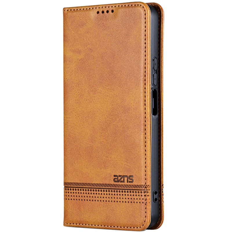 Шкіряний чохол-книжка AZNS Classic series на Samsung Galaxy A16 4G/5G (Light Brown)