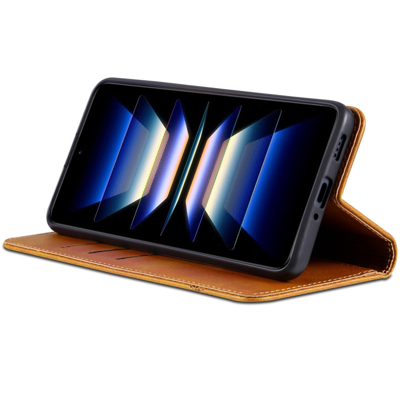Кожаный чехол-книжка AZNS Classic series для Samsung Galaxy A36 5G / A37 5G / A56 5G (Light Brown) в магазине vchehle.ua