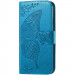 Кожаный чехол-книжка Butterfly Pattern для Samsung Galaxy A36 5G / A37 5G / A56 5G (Blue)