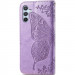 Фото Кожаный чехол-книжка Butterfly Pattern для Samsung Galaxy A36 5G / A37 5G / A56 5G (Lavender) на vchehle.ua