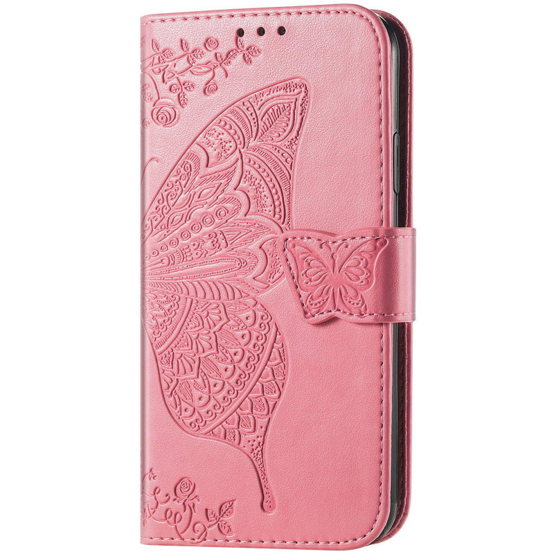 Кожаный чехол-книжка Butterfly Pattern для Samsung Galaxy A36 5G / A37 5G / A56 5G (Pink)