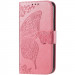 Кожаный чехол-книжка Butterfly Pattern для Samsung Galaxy A36 5G / A37 5G / A56 5G (Pink)