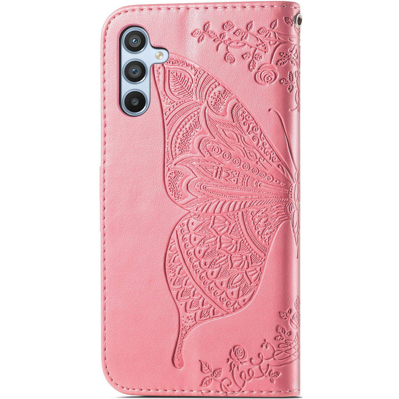 Фото Кожаный чехол-книжка Butterfly Pattern для Samsung Galaxy A36 5G / A37 5G / A56 5G (Pink) на vchehle.ua