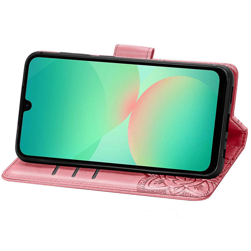 Кожаный чехол-книжка Butterfly Pattern для Samsung Galaxy A36 5G / A37 5G / A56 5G (Pink) в магазине vchehle.ua