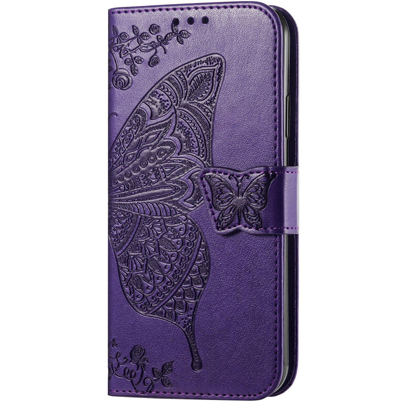 Кожаный чехол-книжка Butterfly Pattern для Samsung Galaxy A36 5G / A37 5G / A56 5G (Purple)
