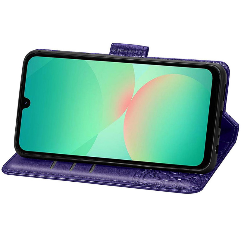Кожаный чехол-книжка Butterfly Pattern для Samsung Galaxy A36 5G / A37 5G / A56 5G (Purple) в магазине vchehle.ua
