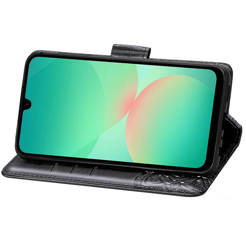 Шкіряний чохол-книжка Butterfly Pattern на Samsung Galaxy A57 5G (Black) в магазині vchehle.ua