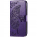 Шкіряний чохол-книжка Butterfly Pattern на Samsung Galaxy A57 5G (Purple)