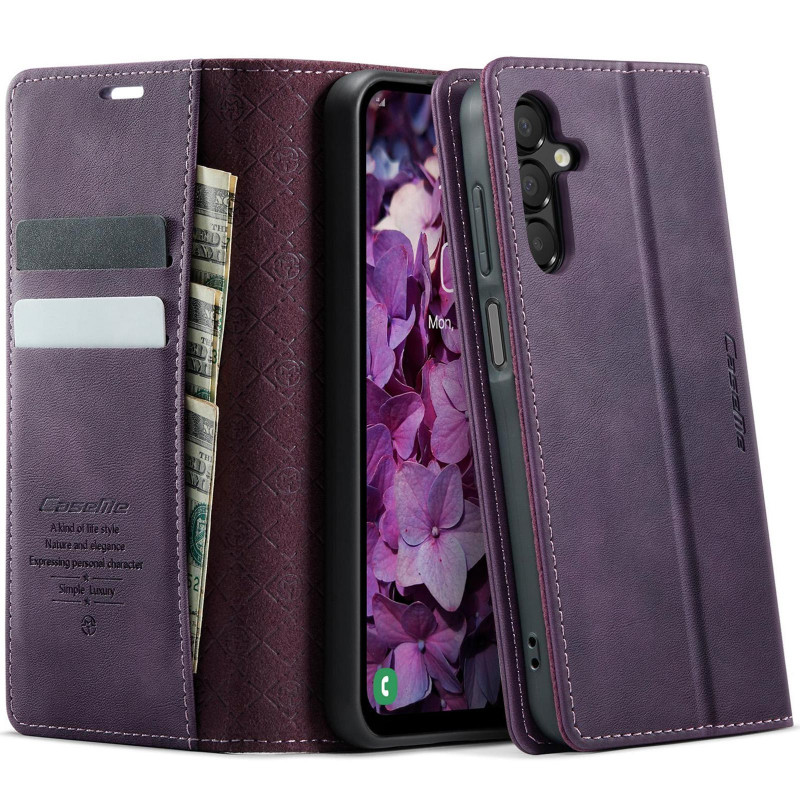 Фото Шкіряний чохол-книжка CaseMe Velvet Matte для Samsung Galaxy A16 4G/5G (Purple) на vchehle.ua
