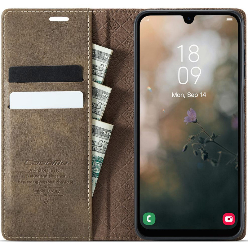 Фото Шкіряний чохол-книжка CaseMe Velvet Matte для Samsung Galaxy A57 5G (Coffee) в маназині vchehle.ua