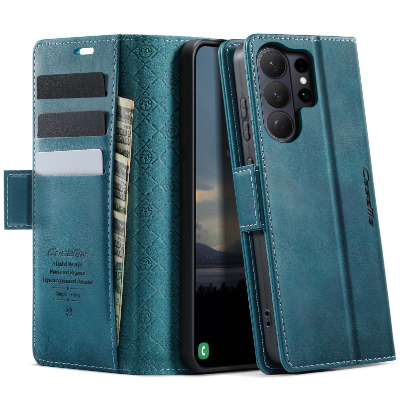 Фото Шкіряний чохол-книжка CaseMe Velvet Matte для Samsung Galaxy S26 Ultra (Green) в маназині vchehle.ua