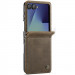 Шкіряний чохол-книжка CaseMe Velvet Matte для Samsung Galaxy Z Flip7 (Coffee)