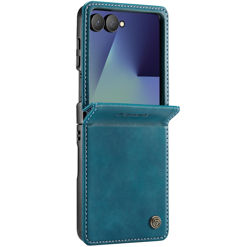 Шкіряний чохол-книжка CaseMe Velvet Matte для Samsung Galaxy Z Flip7 (Green)