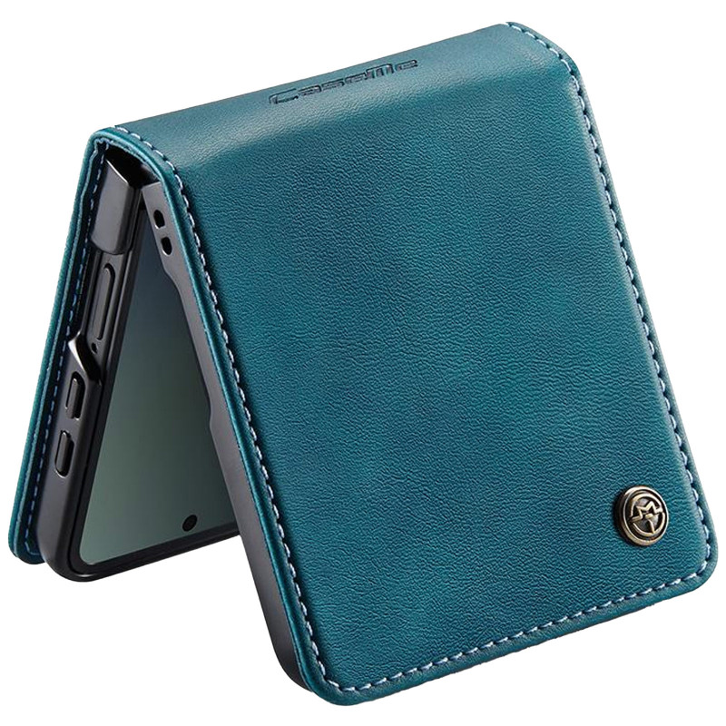 Фото Шкіряний чохол-книжка CaseMe Velvet Matte для Samsung Galaxy Z Flip7 (Green) в маназині vchehle.ua