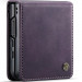 Фото Шкіряний чохол-книжка CaseMe Velvet Matte для Samsung Galaxy Z Flip7 (Purple) на vchehle.ua