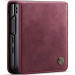 Фото Шкіряний чохол-книжка CaseMe Velvet Matte для Samsung Galaxy Z Flip7 (Red) на vchehle.ua