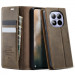 Фото Шкіряний чохол-книжка CaseMe Velvet Matte для Xiaomi Redmi Note 15 Pro 4G (Coffee) на vchehle.ua