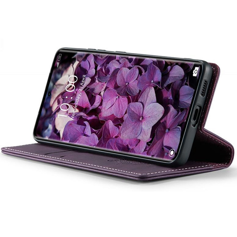 Шкіряний чохол-книжка CaseMe Velvet Matte для Xiaomi Redmi Note 15 Pro 4G (Purple) в магазині vchehle.ua