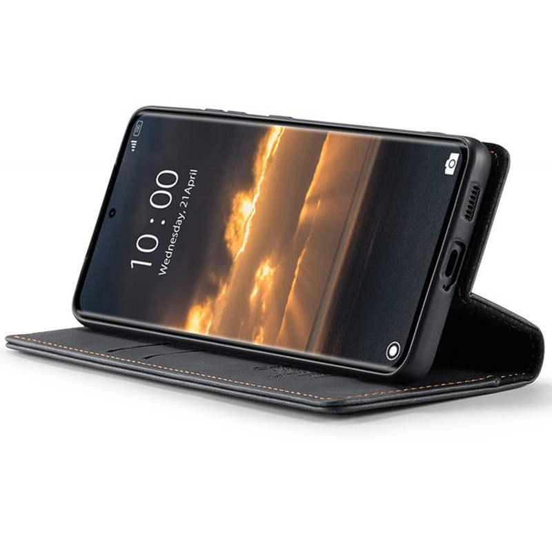 Шкіряний чохол-книжка CaseMe Velvet Matte для Xiaomi Redmi Note 15 Pro 5G (Black) в магазині vchehle.ua