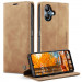 Фото Кожаный чехол-книжка CaseMe Velvet Nubuck для Samsung Galaxy A07 / A06 (Brown) на vchehle.ua