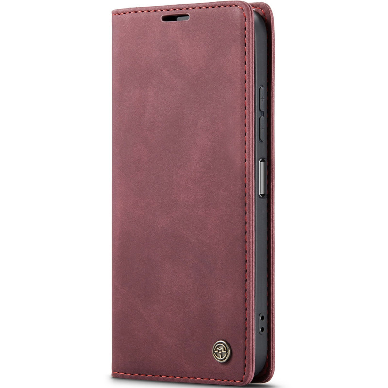 Кожаный чехол-книжка CaseMe Velvet Nubuck для Samsung Galaxy A07 / A06 (Red)
