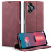 Фото Кожаный чехол-книжка CaseMe Velvet Nubuck для Samsung Galaxy A07 / A06 (Red) на vchehle.ua