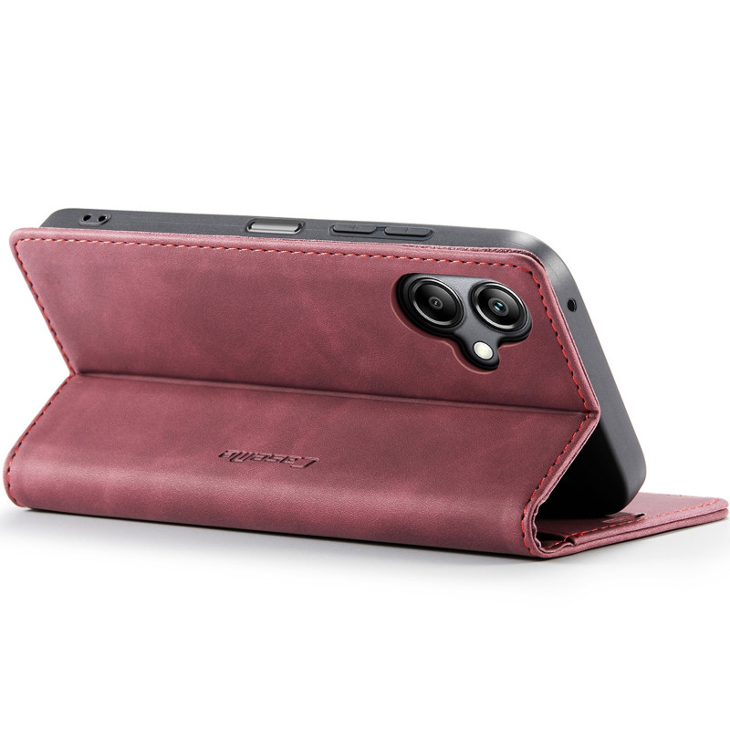 Фото Кожаный чехол-книжка CaseMe Velvet Nubuck для Samsung Galaxy A07 / A06 (Red) в магазине vchehle.ua