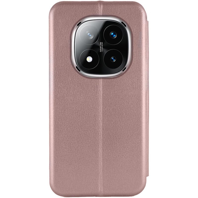 Фото Шкіряний чохол-книжка Classy на Xiaomi Redmi Note 15 Pro 4G (Rose Gold) в маназині vchehle.ua