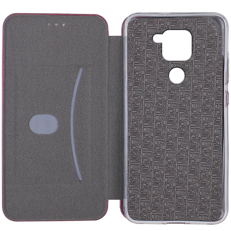 Купити Шкіряний чохол-книжка Classy на Xiaomi Redmi Note 9 / Redmi 10X (Бордовий) на vchehle.ua