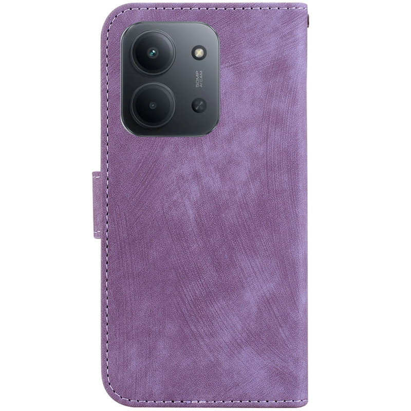 Фото Кожаный чехол-книжка Cute Tiger для Xiaomi Redmi 15C (EU) / Poco C85 (EU) (Purple) на vchehle.ua