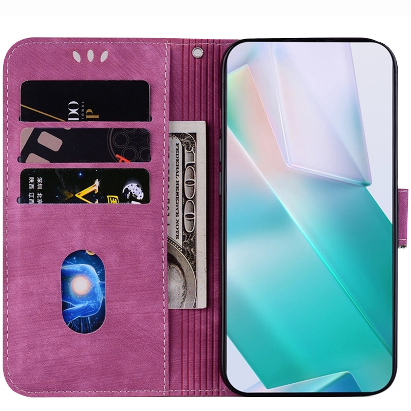 Фото Кожаный чехол-книжка Cute Tiger для Xiaomi Redmi 15C (EU) / Poco C85 (EU) (Rose Red) в магазине vchehle.ua