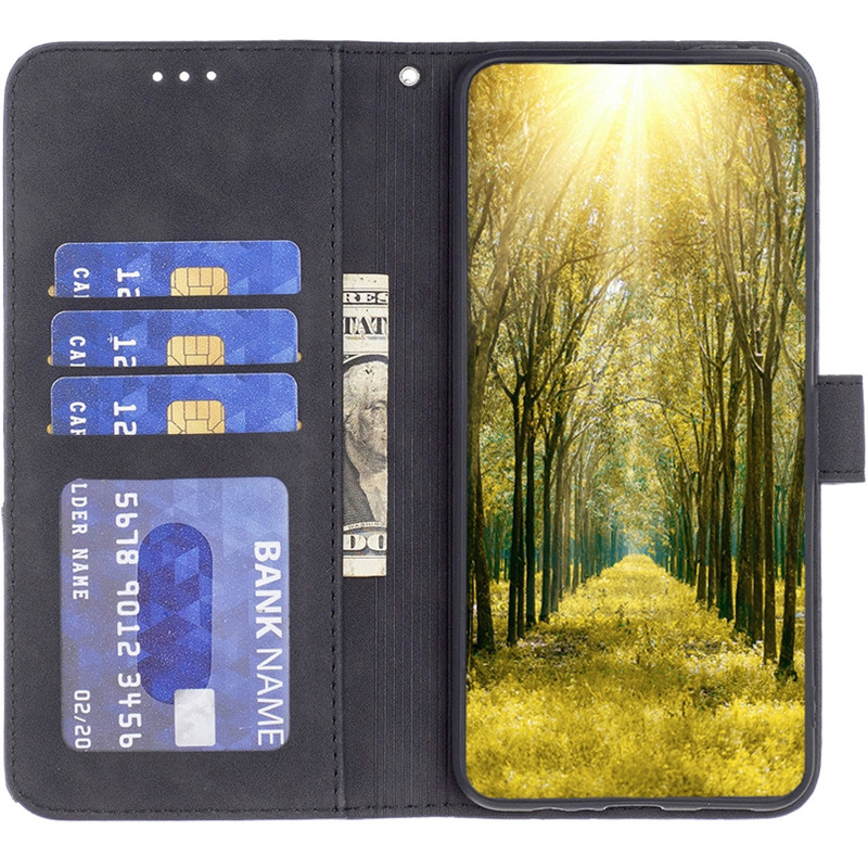 Кожаный чехол-книжка Geometric Pattern для Samsung Galaxy A16 4G/5G (Black) в магазине vchehle.ua