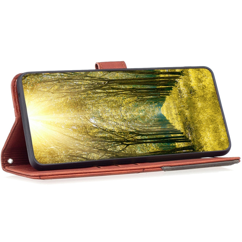 Фото Кожаный чехол-книжка Geometric Pattern для Samsung Galaxy A16 4G/5G (Brown) в магазине vchehle.ua